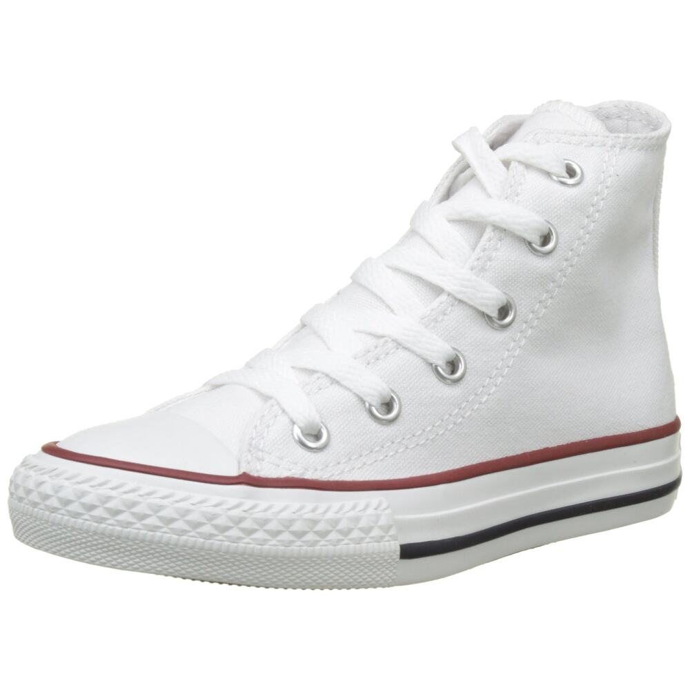 NWT Converse Unisex Little Kids' Chuck Taylor Hi Top Casual Shoes, white-Size 3